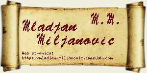 Mlađan Miljanović vizit kartica